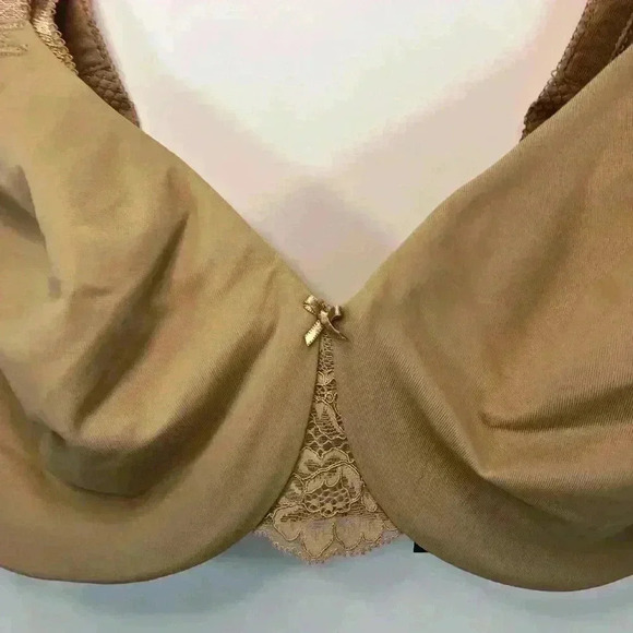 Dominique Women’s Beige Lace Minimizer Underwire Bra Adjustable Straps Size 32F - Picture 2 of 9